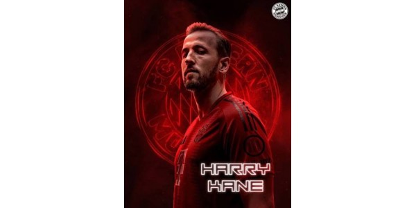 Der FC Bayern München veröffentlicht ein Poster zur Feier von Kanes Meilenstein 150 Tore